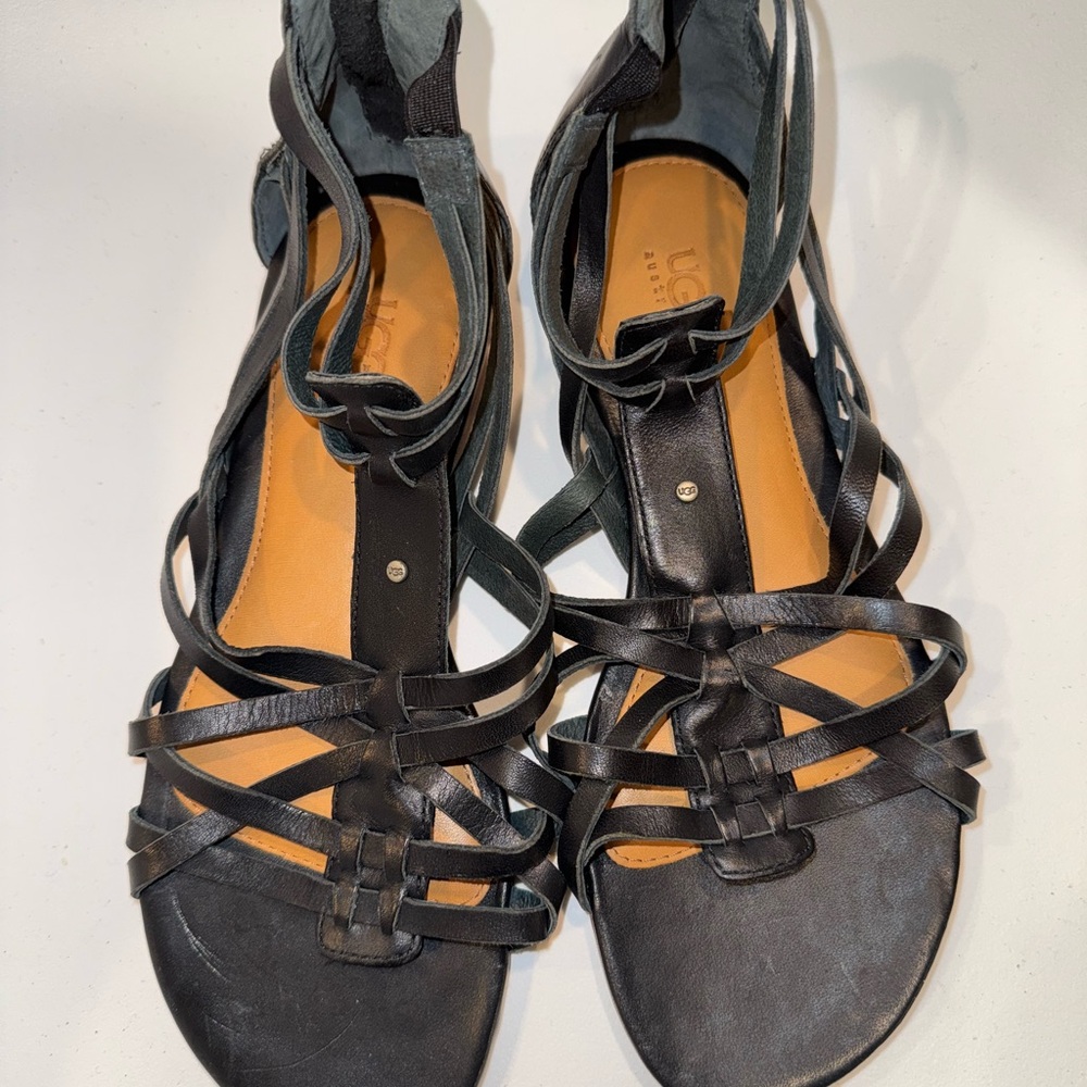 UGG Black Strappy Gladiator Women's Sandals